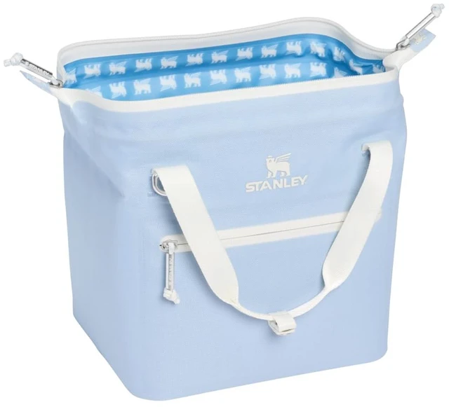 Main image of Julienne Soft Cooler Bag, 7.4 qt, Blue Dream Stone | Insulated Lunchbox | Adjustable & Detachable Shoulder Strap | Front Zip Pocket | Hinge-Top Zip Opening | BPA-Free