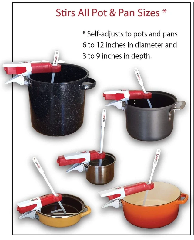 Alt view image 6 of 7 - Automatic Pot Stirrer GEN 3- Variable Speed, Self-Adjusting, Powerful, Cordless