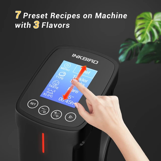 Alt view image 4 of 7 - Sous Vide Cooker ISV-100W, 1000 Watts Fast-Heating W/Free APP | Sous Vide Machine Immersion Circulator w/ 14 Free Preset Recipes , Thermal Immersion w/ Smart Timer, Calibration Function