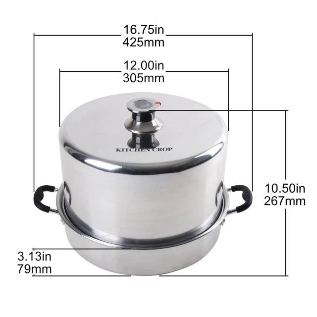 Alt view image 4 of 6 - Steam Canner with Temperature Indicator (Stainless Steel Steam Canner)