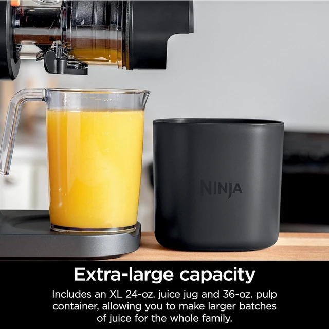 Alt view image 3 of 7 - JC151 NeverClog BPA-Free Cold Press Juicer with Total Pulp Control and 2 One-Touch Programs (Machine Gray)