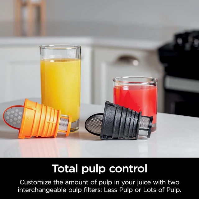 Alt view image 5 of 7 - JC151 NeverClog BPA-Free Cold Press Juicer with Total Pulp Control and 2 One-Touch Programs (Machine Gray)