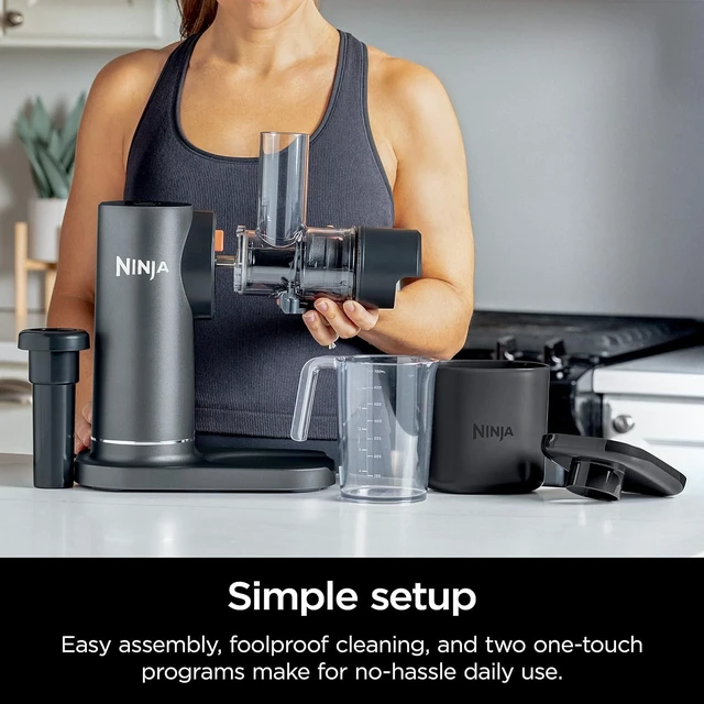 Alt view image 6 of 7 - JC151 NeverClog BPA-Free Cold Press Juicer with Total Pulp Control and 2 One-Touch Programs (Machine Gray)