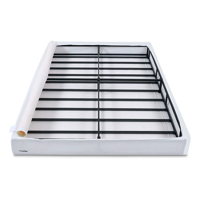 Alt view image 6 of 6 - Smart Box Spring Bed Base, 5-Inch Height Mattress Foundation, Tool-Free Easy Assembly, Metal Support, Full, 74" x 53"
