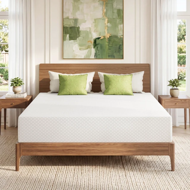 Main image of Twin XL Memory Foam Mattress 5 Inch, Green Tea, Bed in A Box | Relieve Pressure with Medium Firm Support, Cooling Green Tea Gel, CertiPUR-US Certified, Fiberglass Free, 80'' x 38'', White