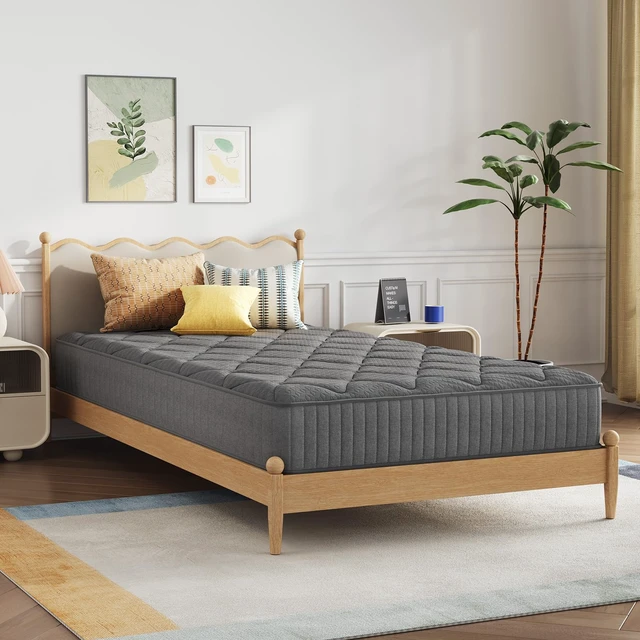 Alt view image 2 of 7 - Twin Mattress,6 Inch Hybrid Twin Size Mattress | with Bonnell Coil & Gel Memory Foam for Pressure Relief & Breathable Construction Mattresses in a Box CertiPUR-US Certified