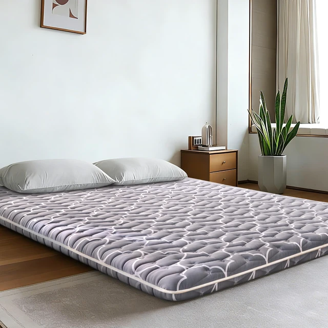 Alt view image 7 of 7 - 6th Generation Japanese Floor Futon Mattress - Extra-Thick 9-Layer Modern Futon with 100% High-Density Foam, Portable Floor Mattress Sleeping Pad for Adults, Guest Room, Dormitory, Queen Size(60"X80")