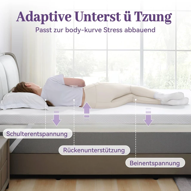 Alt view image 2 of 7 - 3 Inch Gel Memory Foam Mattress Topper Twin XL Size for College Dorm, Ventilated High Density Pad for Back Pain, Bed Topper with Removable Soft Cover, CertiPUR-US Certified