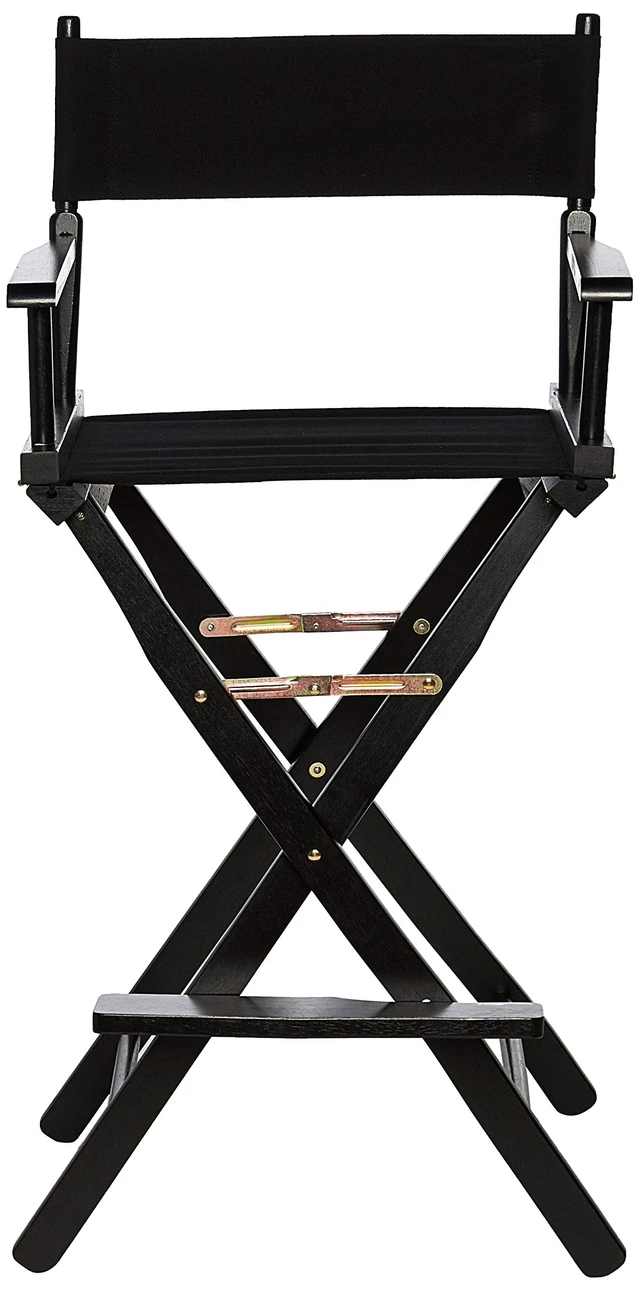 Alt view image 3 of 7 - Director's Chair ,Black Frame/Black Canvas,30" - Bar Height