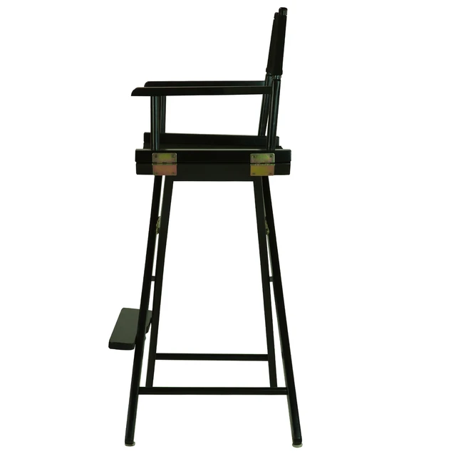 Alt view image 5 of 7 - Director's Chair ,Black Frame/Black Canvas,30" - Bar Height