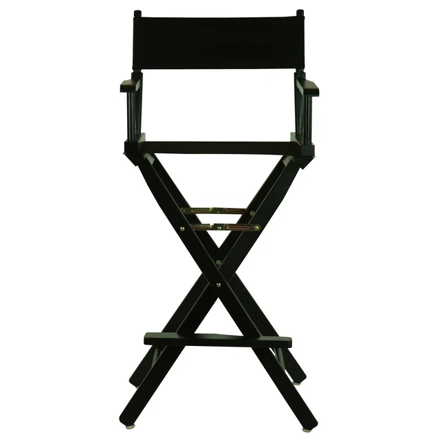 Alt view image 6 of 7 - Director's Chair ,Black Frame/Black Canvas,30" - Bar Height