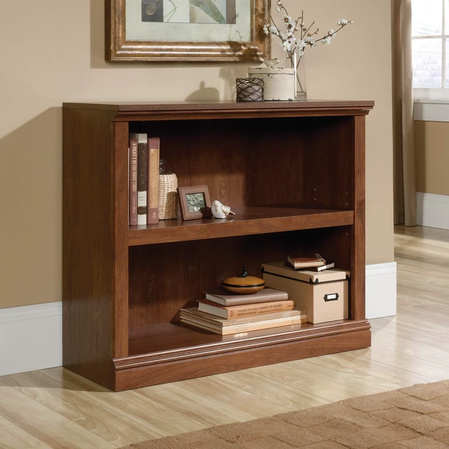 Alt view image 2 of 6 - 2 Tier Book Shelf Wooden Bookcase Multipurpose Bookshelf for Home Office, Living Room, in Oiled Oak