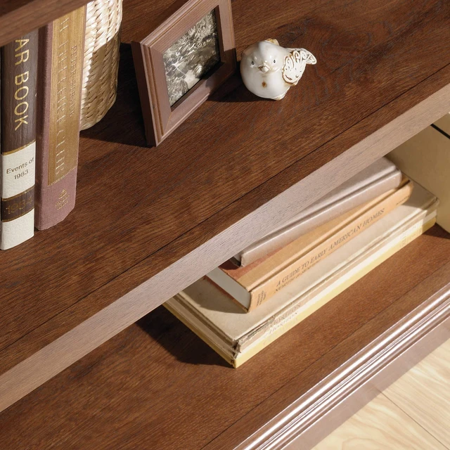 Alt view image 4 of 6 - 2 Tier Book Shelf Wooden Bookcase Multipurpose Bookshelf for Home Office, Living Room, in Oiled Oak