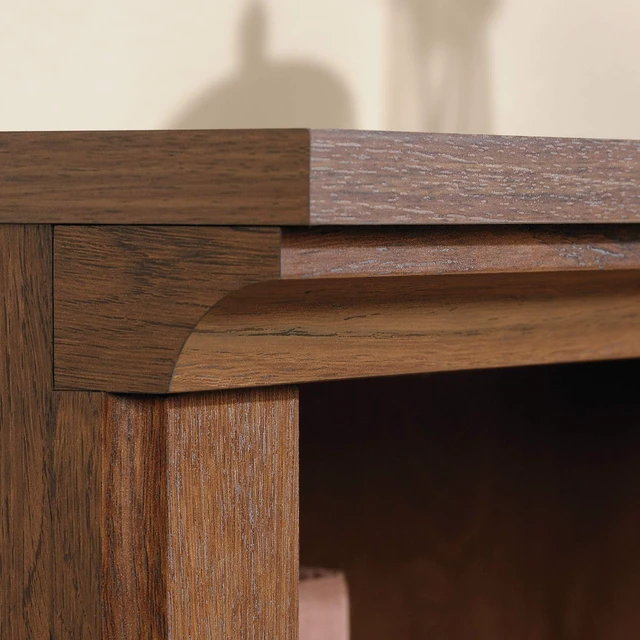 Alt view image 5 of 6 - 2 Tier Book Shelf Wooden Bookcase Multipurpose Bookshelf for Home Office, Living Room, in Oiled Oak