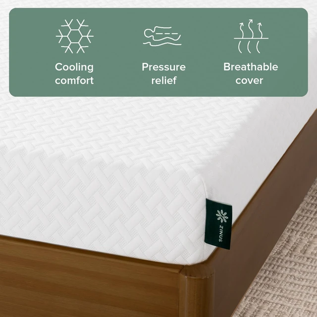 Alt view image 3 of 7 - 6 Inch Twin Cooling Essential Memory Foam Mattress, Medium Feel | Designed for Cooler Sleep, Soothing Pressure Relief, Just-Right Medium Feel, CertiPUR-US & OEKO-TEX Certified Materials