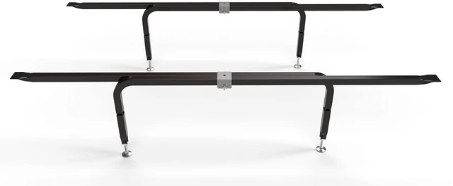 Main image of Bed Slats Center Support System | Adjustable Length & Height Tubular Steel with 4 Legs | Fits Full, Queen, King & California King Bed Frames