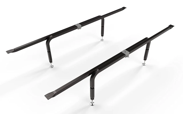 Alt view image 2 of 7 - Bed Slats Center Support System | Adjustable Length & Height Tubular Steel with 4 Legs | Fits Full, Queen, King & California King Bed Frames