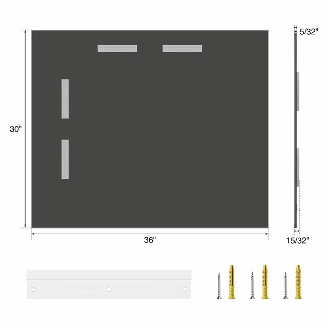 Alt view image 7 of 7 - Frameless Bathroom Mirror, 30"x36" Beveled Bathroom Mirror for Vanity, Wall Mount Mirrors with 4mm Tempered Glass for Bedroom Entryway Living Room Hangs Horizontally or Vertically