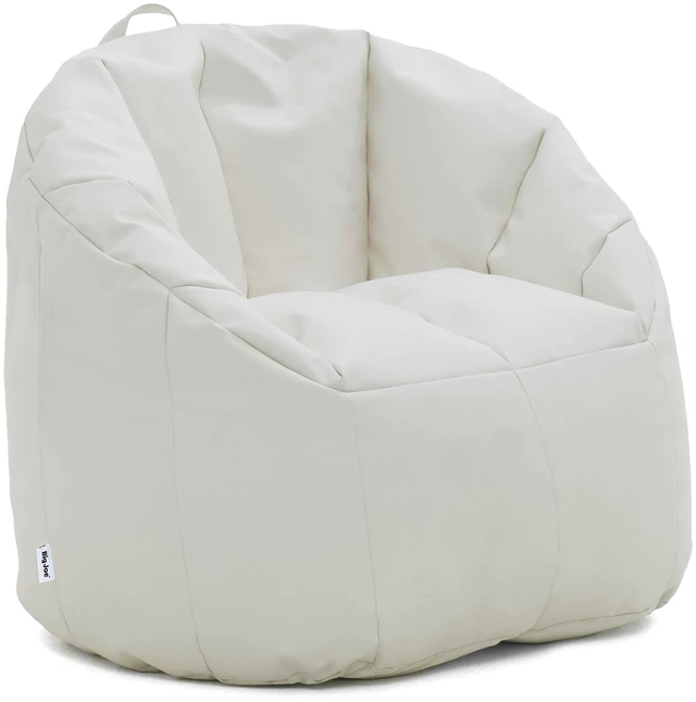 Main image of Milano Outdoor Beanbag Chair White Marine | Polystyrene Bean Filled, Refillable, Vinyl, UV-Protected, Weather-Resistant, Fade-Proof Fabric