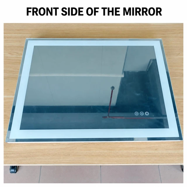 Alt view image 7 of 7 - 24 x 30 LED Bathroom Mirror with Lights, ETL Listed, Front Lit & Backlit | Anti-Fog, 3 Color Dimmable, Memory Function, HD Reflection Tempered Glass, IP54 Waterproof, Dimmable Smart Vanity Mirror