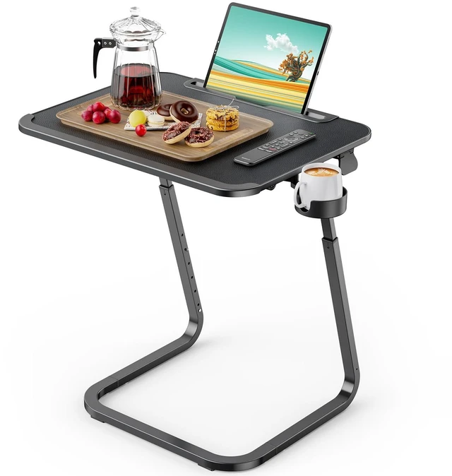 Main image of Heavy Duty TV Trays Upgraded TV Tables for Eating on Couch | Angle & Height Adjustable Living Room Dinner Table, Laptop Desk for Sofa/Bedside/ Recliner, with Cup Holder and Tablet Slot