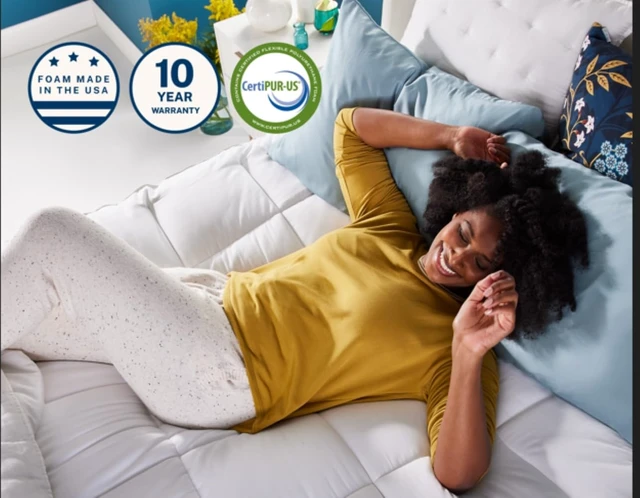 Alt view image 6 of 7 - Dual Layer 4 Inch Memory Foam Mattress Topper, Twin Size, Ultra Soft Support, 3 Inch Cooling Gel Memory Foam Plus 1 Inch Fluffy Pillow Top Cover