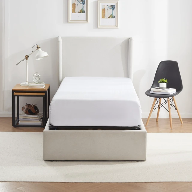 Alt view image 4 of 7 - Foldable Twin XL Bed Frame, Platform Bed, Steel, Easy Tool Free Assembly, 14 Inches High, Twin XL, Black