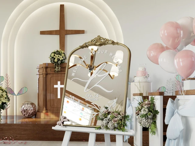 Alt view image 2 of 7 - Vintage Gold Mirror, 24"x36" Antique Gold Bathroom Arched Mirrors | Wall Ornate Arch Brass Baroque Mirror Over Sink, Bedroom, Fireplace, Entryway, Living Room, Vantiy, Hanging or Leaning