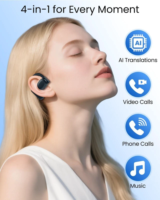Alt view image 5 of 7 - AI Translation Earbuds Real Time 164 Languages 80H Playtime Translator Ear Buds Audifonos Traductores Inglés Español Wireless Earphones Bluetooth AI Headphone for Travel Meeting Learning K08