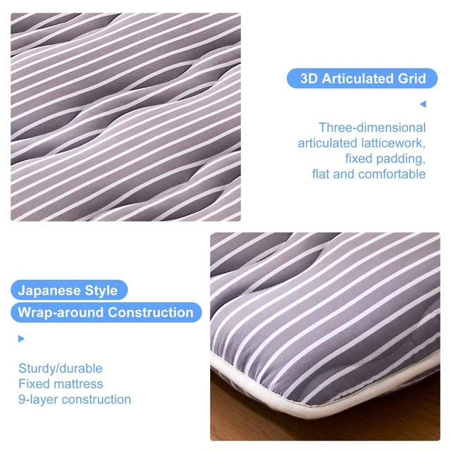Alt view image 4 of 7 - Premium Foam Japanese Floor Mattress Futon Mattress,100% High Density Comfortable Foam,Thicken Tatami Mat Sleeping Pad,Portable Kids Adults Sleeping Mats for Guest Room, Dormitory