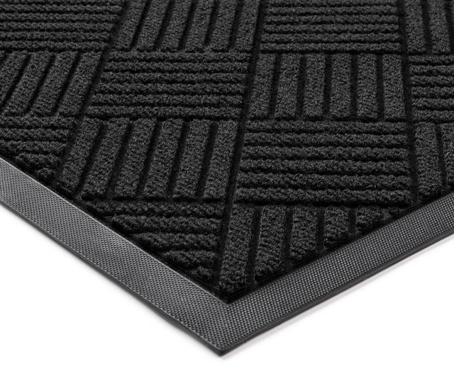Main image of Front Door Mat, Heavy Duty Indoor Outdoor Doormat, 60" x 48" Low Profile Outdoor Mats for Home Entrance, Stain and Fade Resistant Welcome Mat Ideal for High Traffic Area, Diamond Black