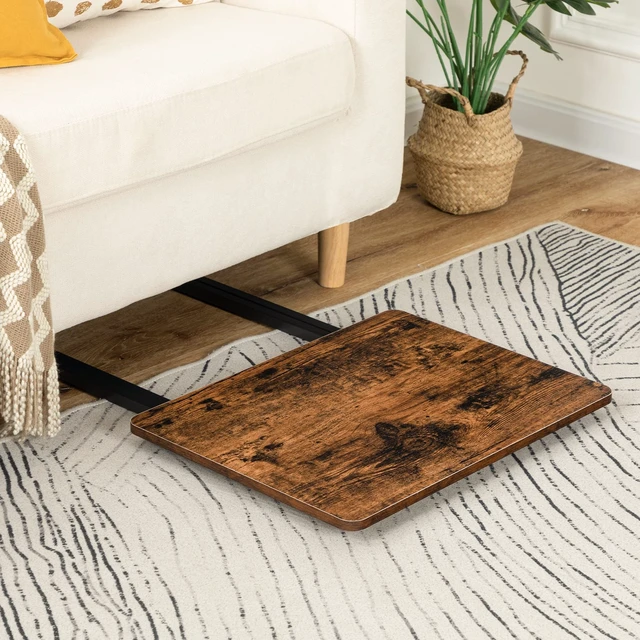 Alt view image 6 of 7 - Folding TV Tray Table, TV Trays for Eating Set of 4 with Stand | Folding TV Dinner Tables for Small Space, Easy Assembly, Space Saving, Stable and Durable, Rustic Brown and Black BF20BZP401