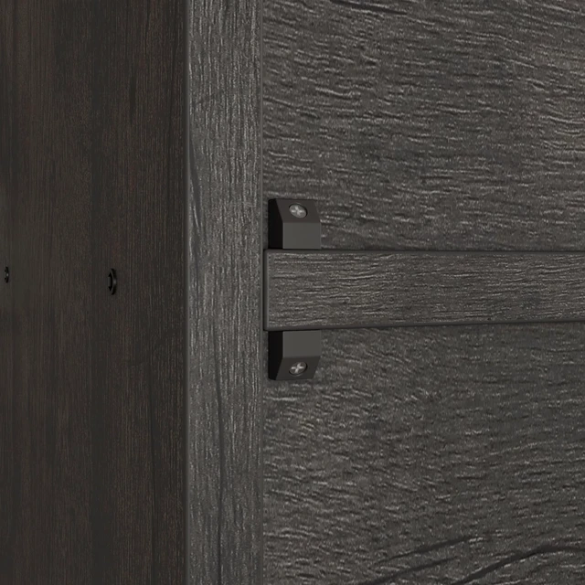 Alt view image 7 of 7 - Industrial Bookshelves and Bookcases with Doors and Shelves | 11.8in Deeper engineered-wood, concealed storage, anti-tip bracket, each shelf supports up to 22 lbs, 5-Tier Storage Shelves