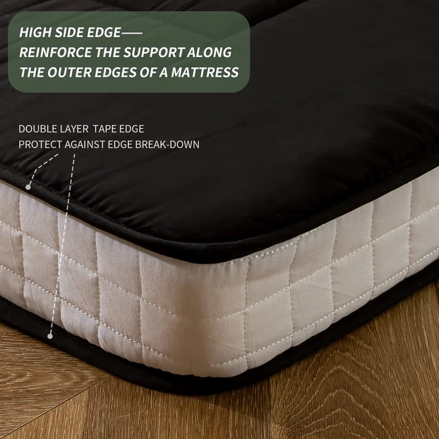 Alt view image 5 of 7 - Futon Mattress, Japanese Floor Mattress Full Size Tatami Mat | Folding Sleeping Pad with Cover and Storage Bag, Breathable Floor Lounger Guest Bed, Extra Thick Camping Couch, Black