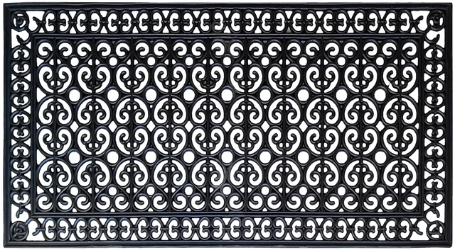 Main image of 23-LB Heavy Duty Rubber Doormat 30"×60" - Won't Blow Away | Outside Front Door Mat, Mud Dirt Scraper, Non-Slip Drainage Mat for Entryway Patio Garage, All-Weather, 100% Rubber Mats