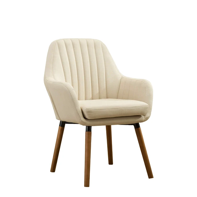 Alt view image 3 of 6 - Tuchico Contemporary Fabric Accent Chair, Arm Rest, Tan