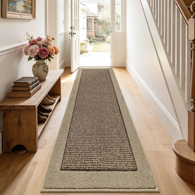 Main image of Indoor Door Mat 31" x 120", Dirt Trapper Door Mats, Taupe | Non-Slip Entryway Rugs Washable, Resist Dirt Absorbent Welcome Mat, Low Profile Floor Mats for Front Back Door and Entryway