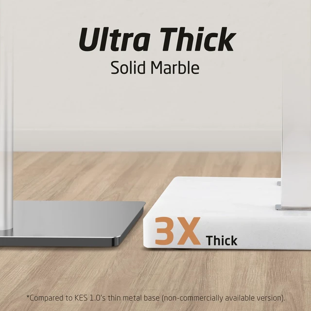 Alt view image 5 of 7 - Standing Towel Rack, 37" H, 18/8 Stainless Steel & Marble Base Polished | Polished Finish, Equal-Height Rods, Heavy Base (8.23 Lbs), Anti-Slip Pads, Fits Towels Up To 70"