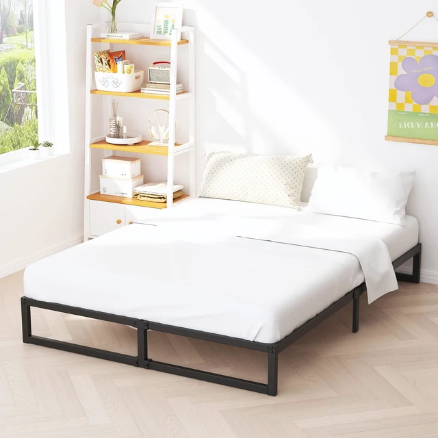Main image of 10 Inch Queen Bed Frame Metal Platform Bed, Black | Queen Size Bed Frame, Mattress Foundation with Steel Slat Support, No Box Spring Needed, Easy Assembly
