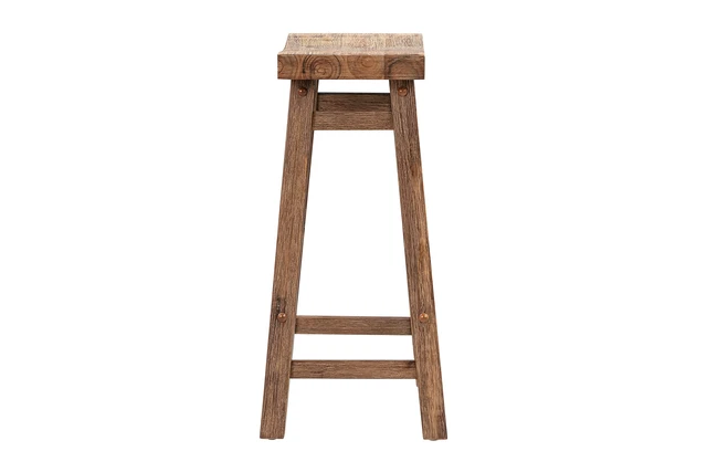 Alt view image 2 of 7 - Backless Saddle Counter Stools - Weathered Barn - Set of 2