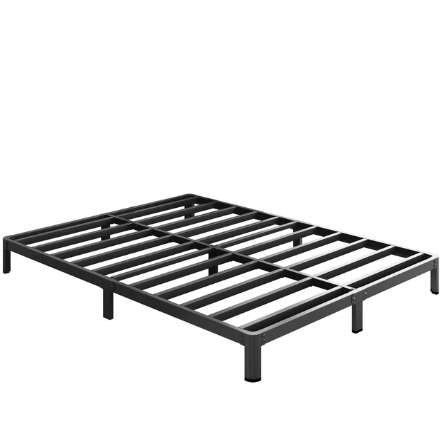 Alt view image 2 of 7 - 8 Inch Full Bed Frame with Rounded Corner Legs | Heavy Duty Full Size Metal Platform Bed Frame No Box Spring Needed, Easy Assembly,Noise Free, Black