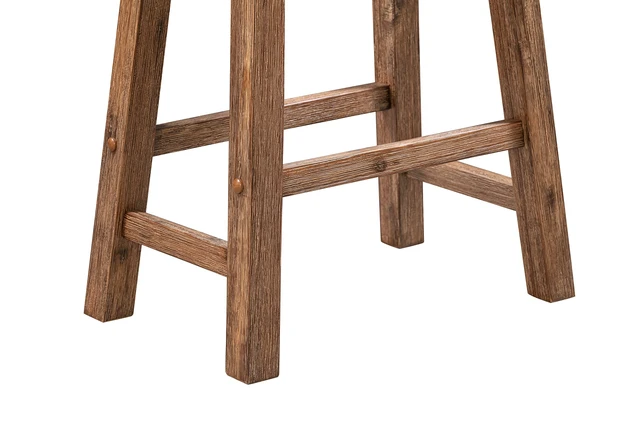 Alt view image 4 of 7 - Backless Saddle Counter Stools - Weathered Barn - Set of 2