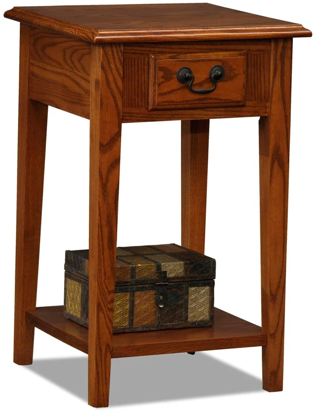 Main image of Haven Ridge Square End Table, 15", Medium Oak | Freestanding, Traditional, Wood, Furniture, 9041-MED