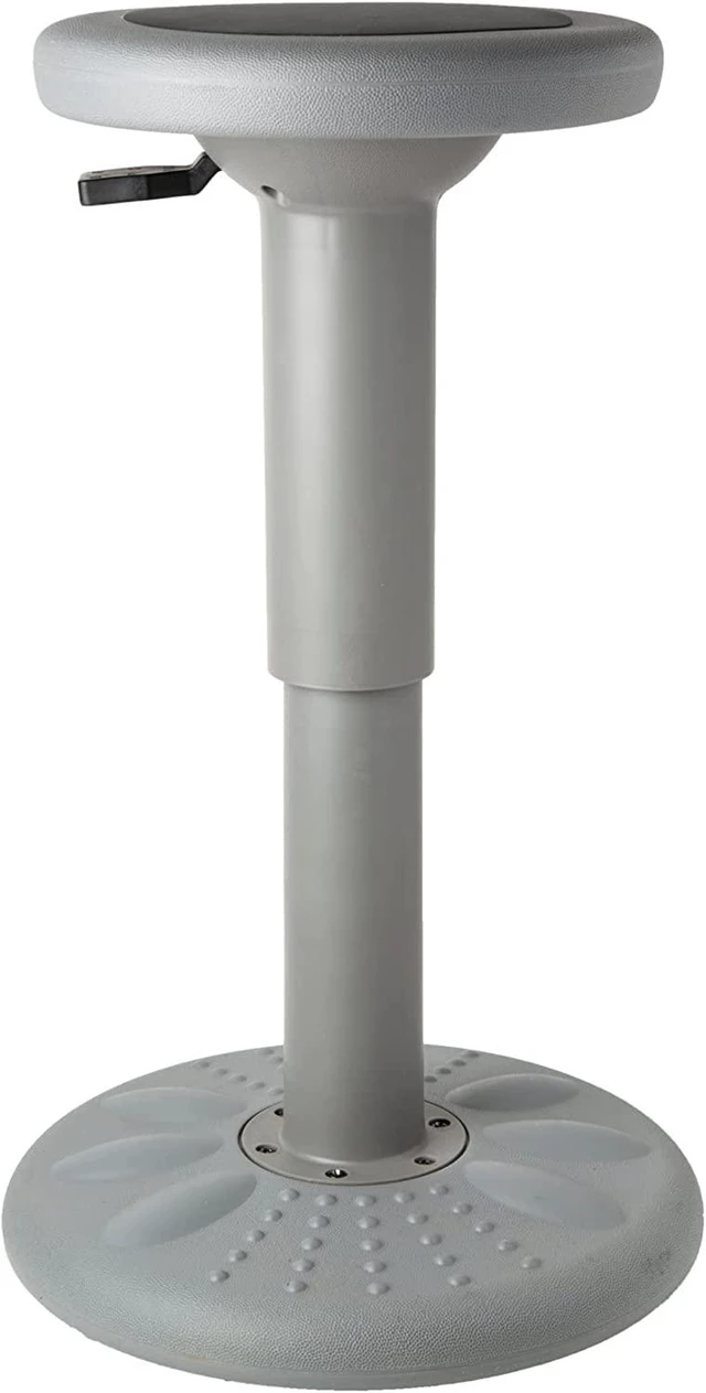 Main image of ActiveChairs Adjustable Wobble Stool, Flexible Classroom Seating, Improves Focus, Posture & Helps ADHD/ADD, Sensory Chair, Active Desk Chairs, Adjusts from 16.65" to 23.75", Ages 13-18, Grey