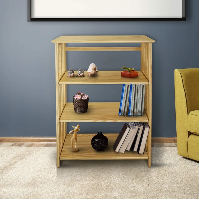 Alt view image 2 of 7 - Soho Manhattan 4-Shelf Folding Bookcase 26"" Wide - Natural (333-40)