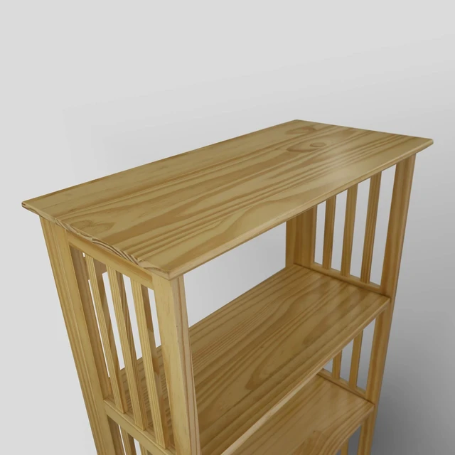Alt view image 5 of 7 - Soho Manhattan 4-Shelf Folding Bookcase 26"" Wide - Natural (333-40)