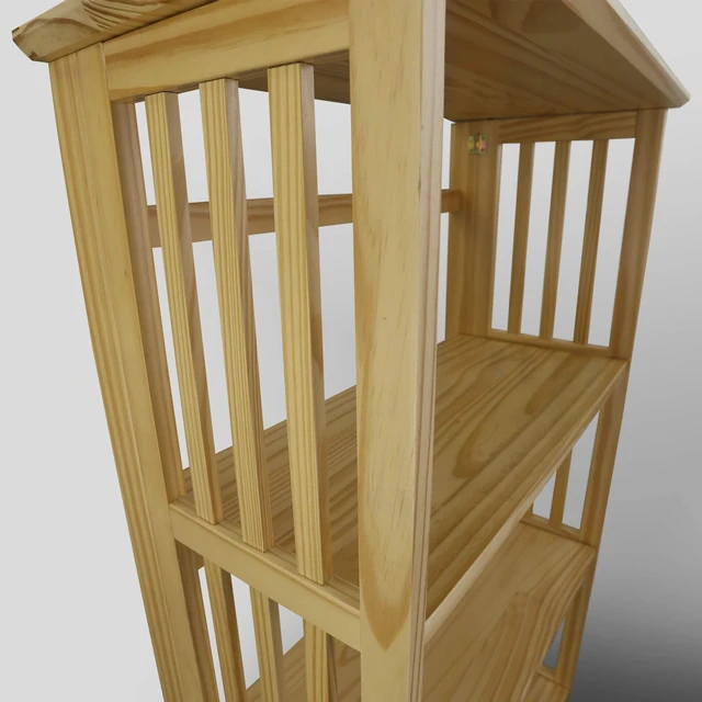 Alt view image 6 of 7 - Soho Manhattan 4-Shelf Folding Bookcase 26"" Wide - Natural (333-40)