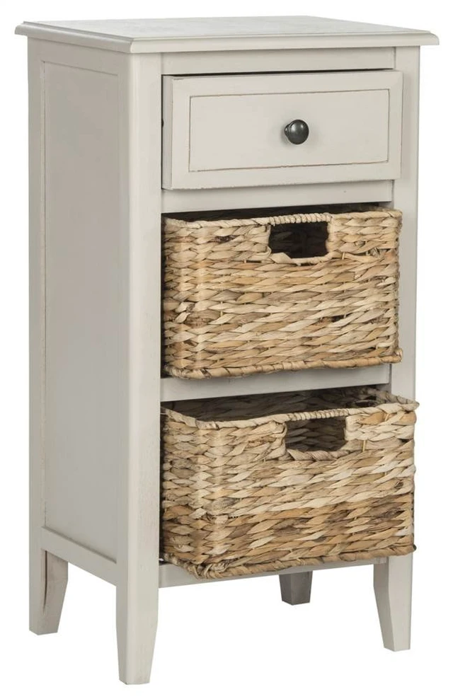 Main image of Everly Wood Side Table, 15" Vintage Grey AMH5743D | Side Table, Pine Engineered Wood, 15" Overall, Fully Assembled, living room, bedroom, den