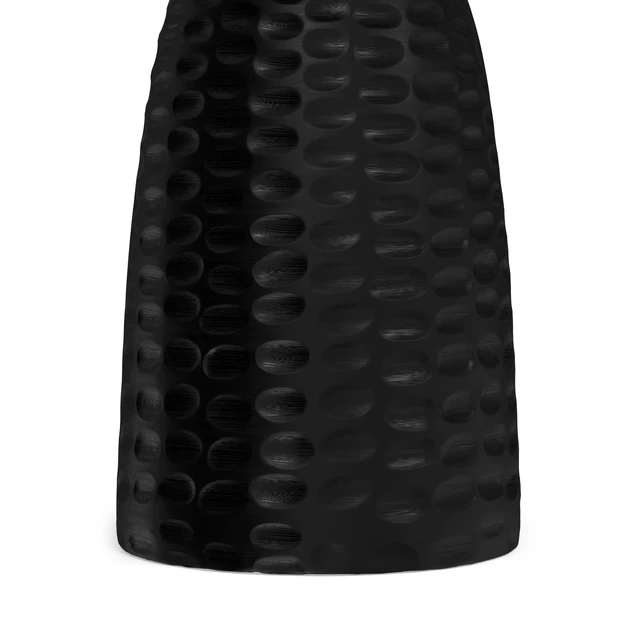 Alt view image 7 of 7 - Boyd 13" Wide Solid Wood Round End Table in Black | Contemporary accent table, handcrafted and assembled; nightstand, lamp stand, or side table for living room or bedroom.