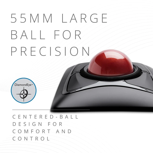 Alt view image 6 of 6 - Expert Wireless Trackball Mouse (K72359WW) Black, 3.5" x 6.1" x 8"